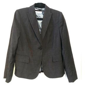 Calvin Klein DkGrey w/blue stripes skirt suit SZ8